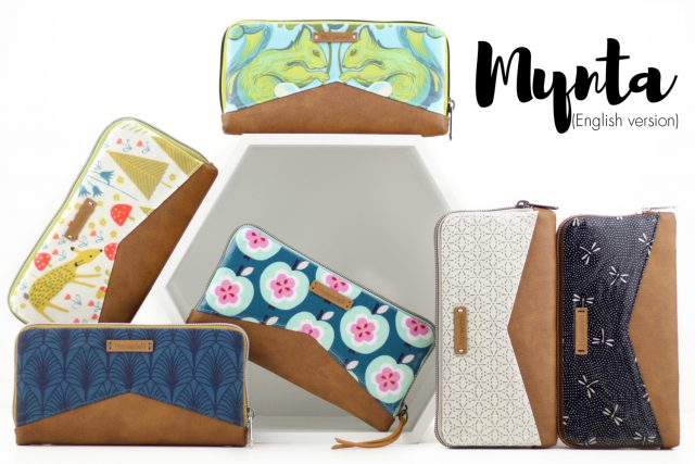 Mynta zip around wallet sewing instructions pattern hansedelli